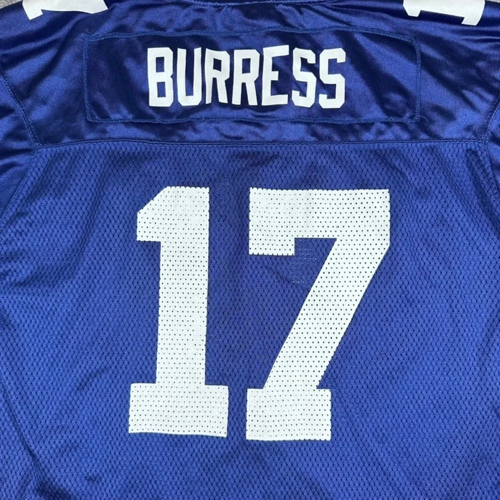 Reebok NFL Jersey Youth XL Blue Plaxico Burress 17 New York Giants Mesh‎